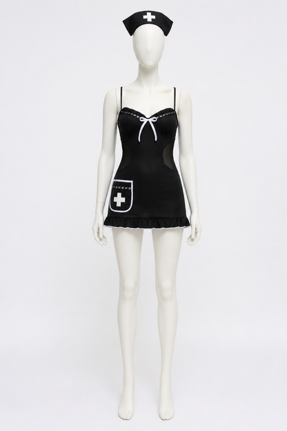 Nurse Dress with Cross, Short and Fitted Costume Dresses detail 2