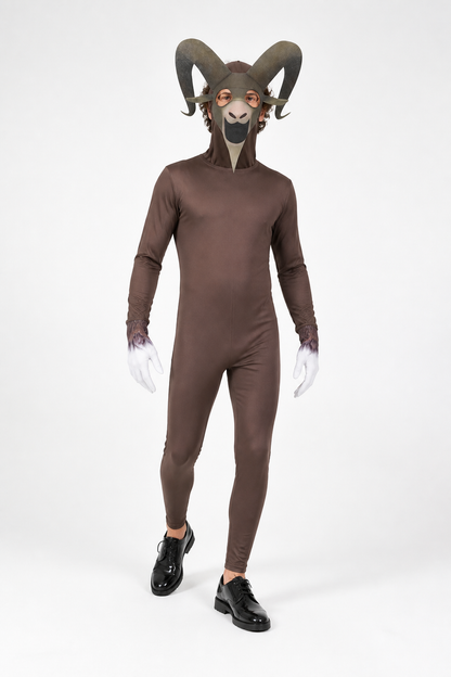Goat Monster Costume, Jumpsuit and Helmet Costumes detail