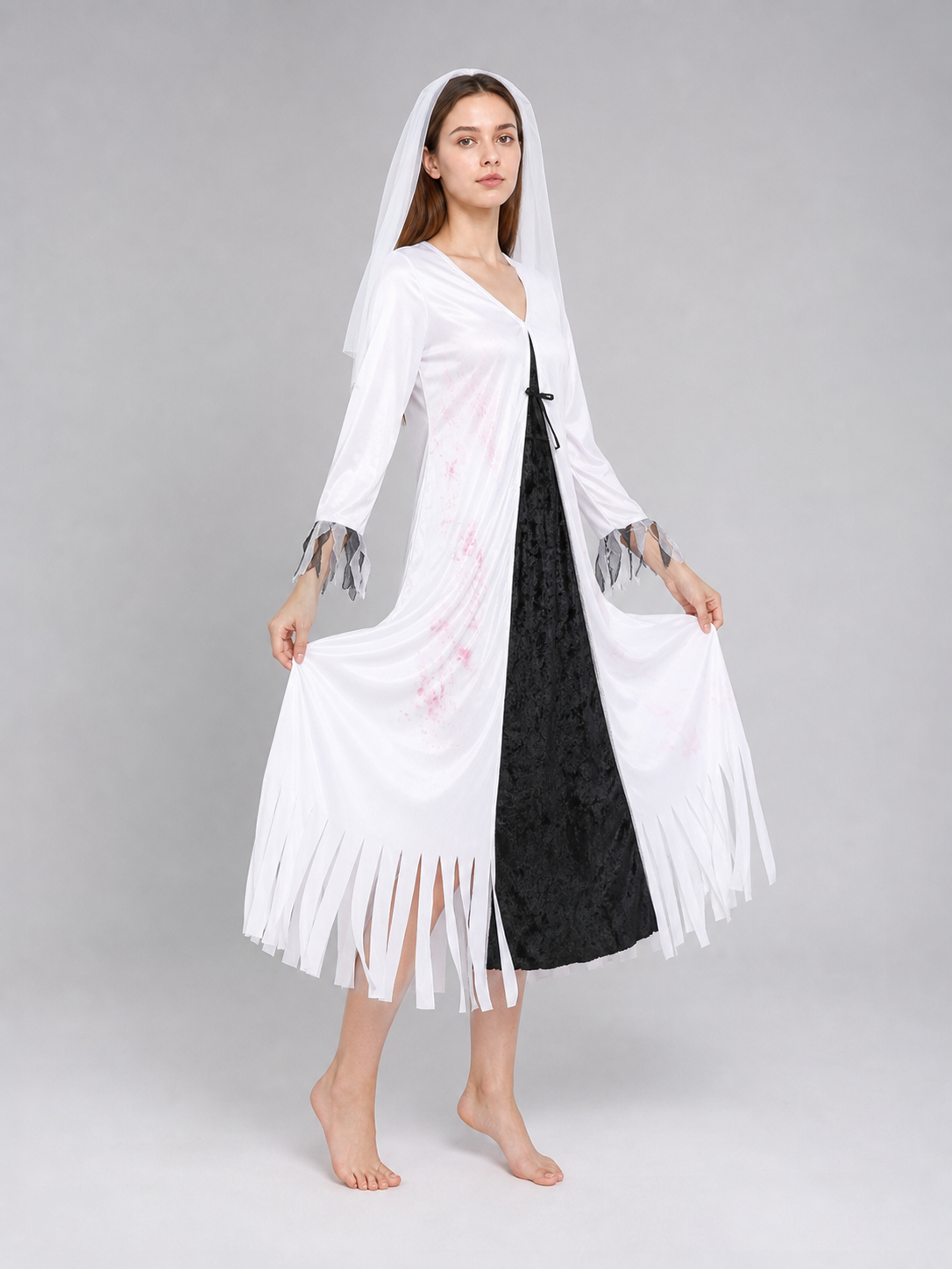 Ghost Costume with Veil for Halloween