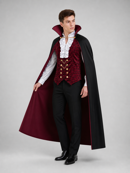 Count Costume: Victorian-Style Coat and Vest with Jabot