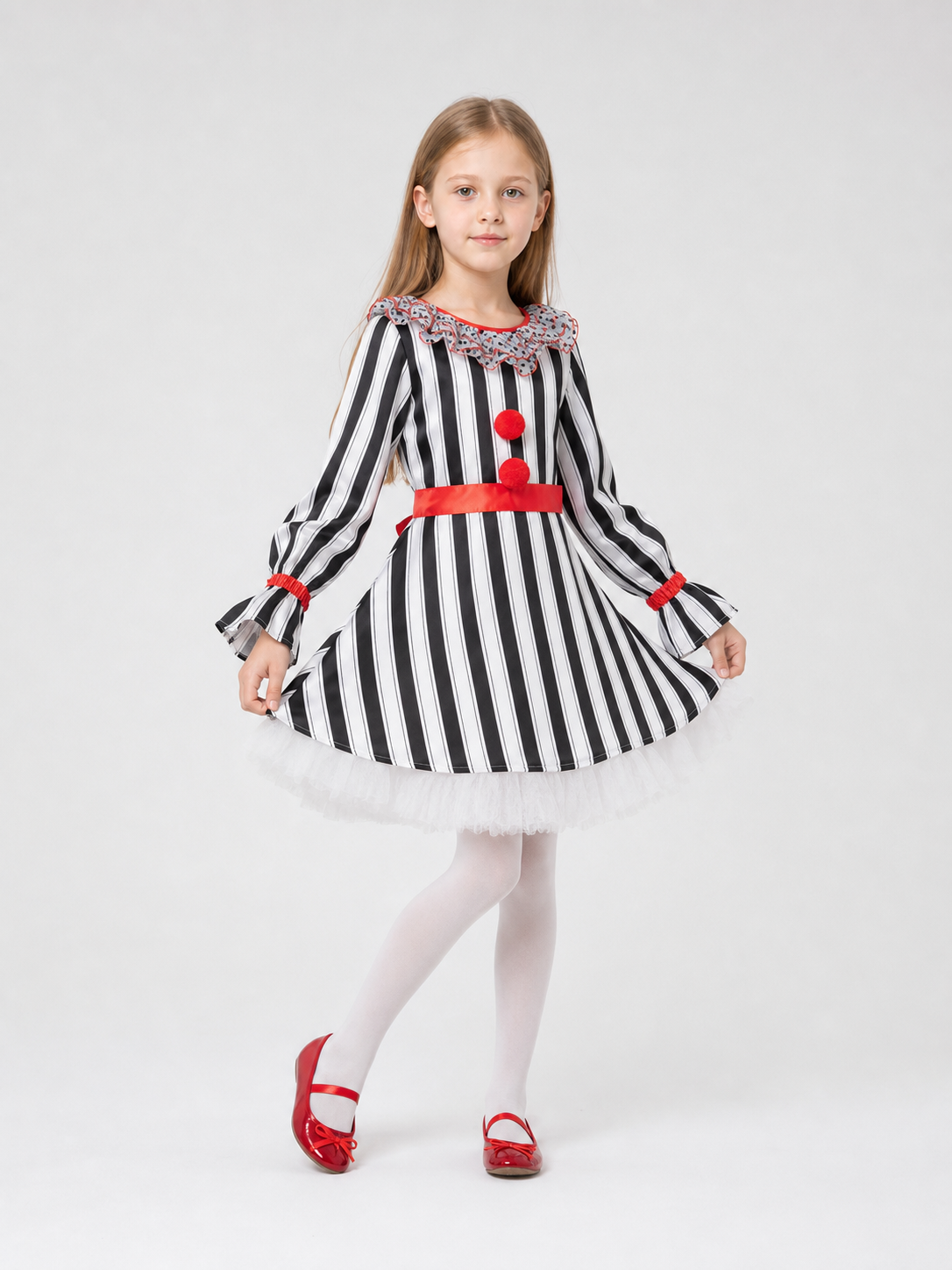 Striped Clown Costume for Halloween