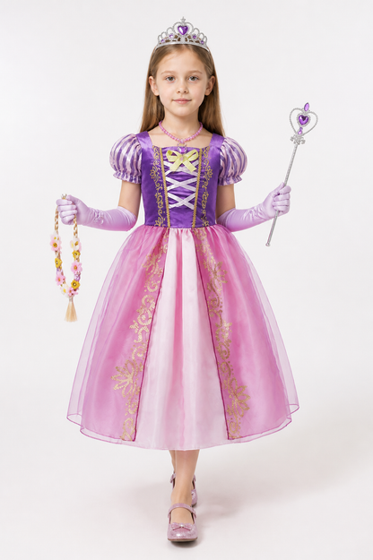 Princess Costume with Full Skirt and Crown Costume Headwear detail 2