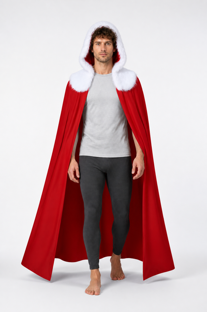 Thragg Cosplay Cape with Fur Trim Costume Capes detail 2
