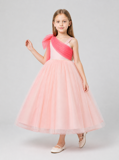 Asymmetrical One-Shoulder Princess Dress for Girls’ Special Occasions product detail 2