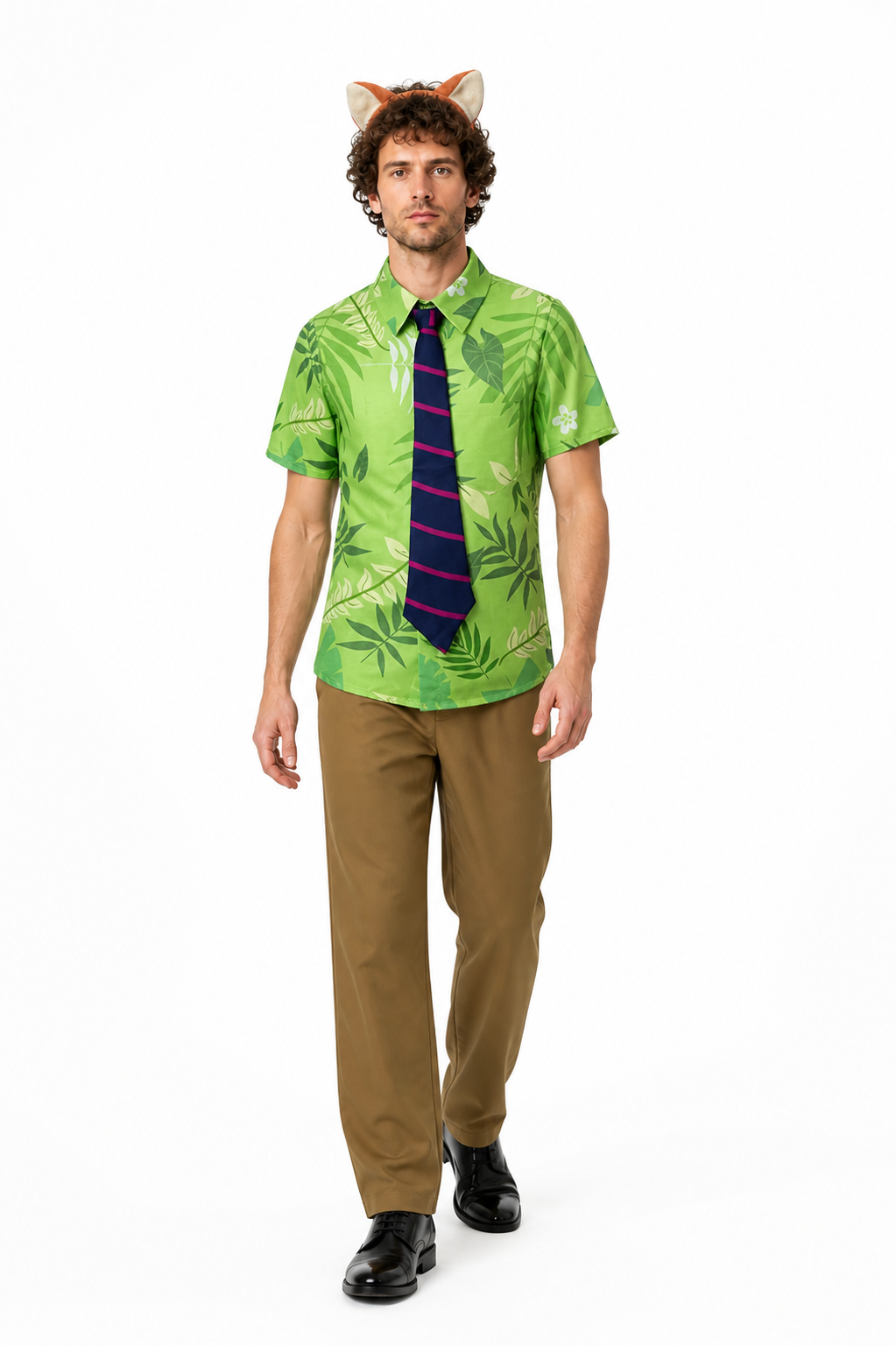 Costume Set: Shirt, Pants, Tie, and Headband Costume Headwear detail