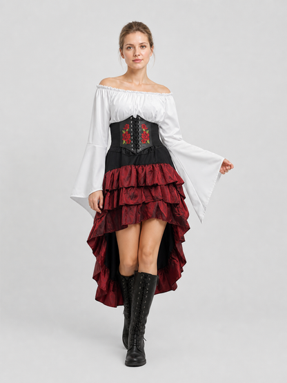 Gothic Halloween Set with an Asymmetrical Skirt Costumes detail 2