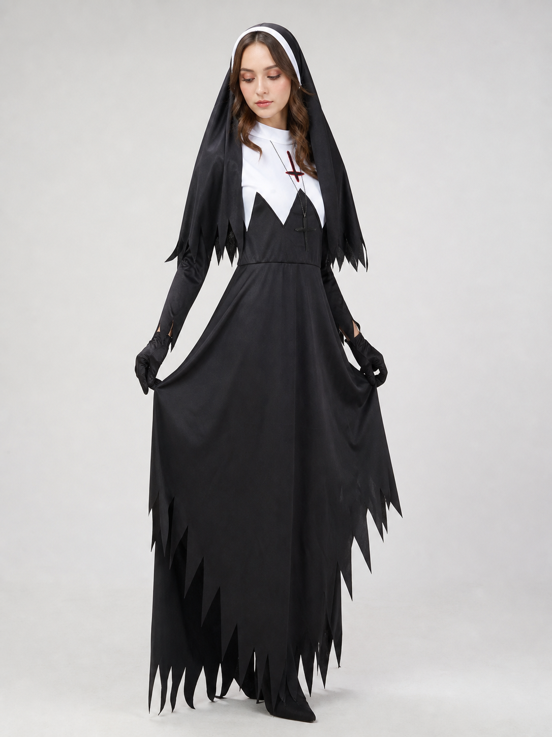 Hooded Religious Robe-Style Costume