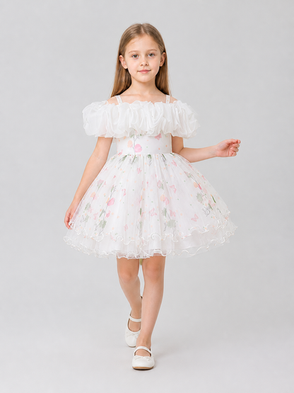 Princess Dress with Full Skirt for Flower Girls