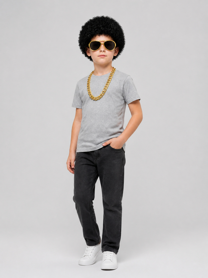 Accessory Set: Retro-Style Glasses, Chain, and Wig Costume Wigs detail 2
