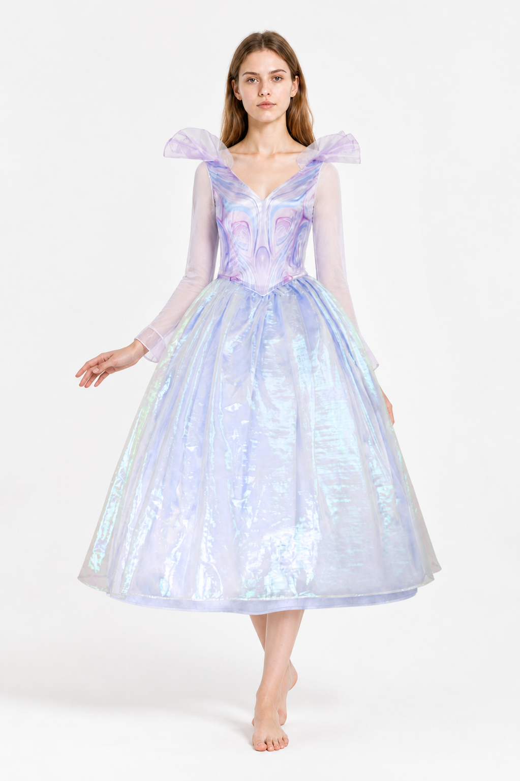 Light Purple Cosplay Dress with Full Skirt for Glinda Costume Dresses detail
