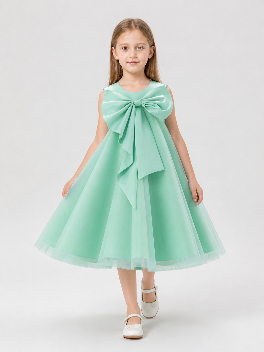 Tutu Dress with Satin Bow for a Flower Girl