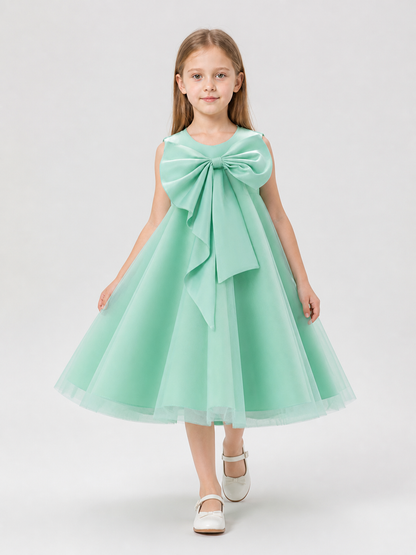 Tutu Dress with Satin Bow for a Flower Girl
