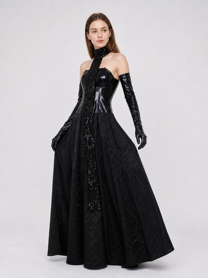 Padmé Cosplay Dress, Black, with Accessories