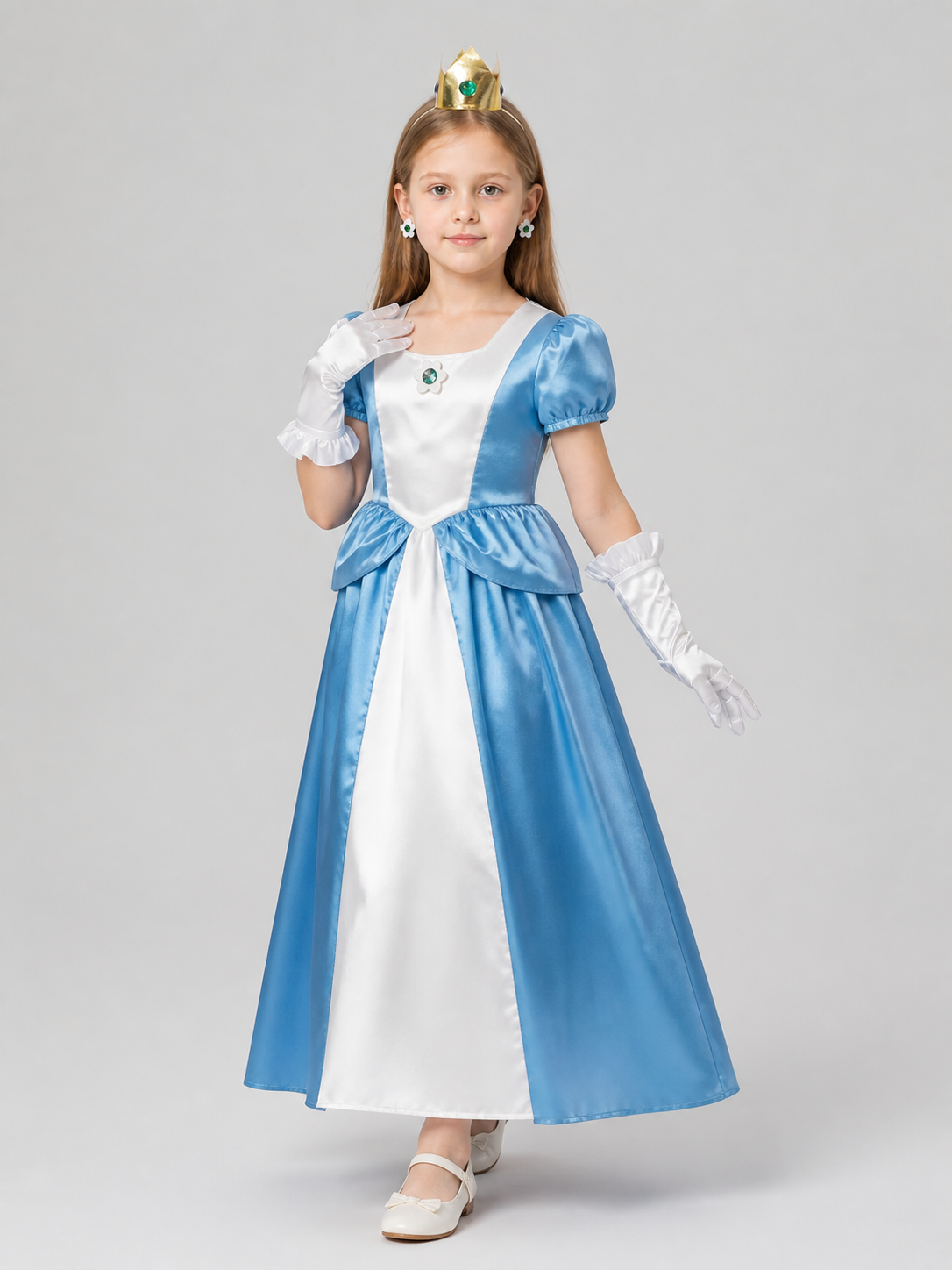 Daisy Accessories Set: Crown, Brooch, Earrings, and Gloves Costume Headwear detail 2