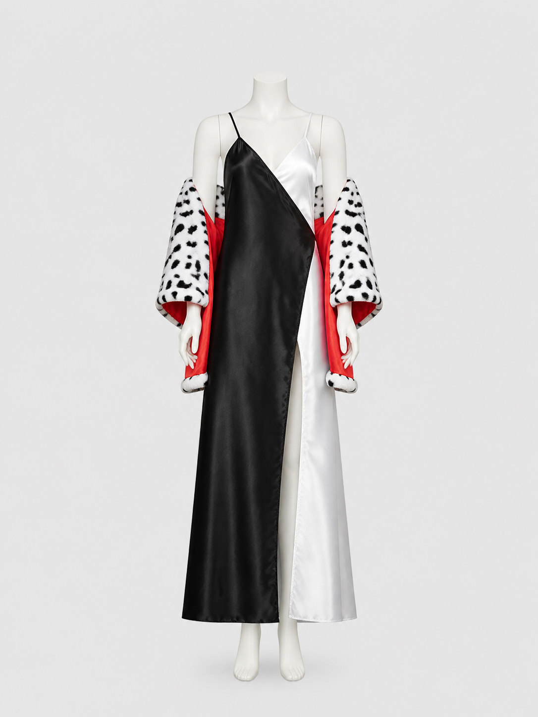 Cruella Cosplay Costume: Dress and Spotted Cape Costume Dresses detail 2