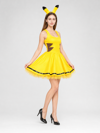 Carnival cosplay dress costume with ears