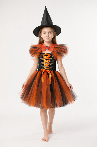 Witch Costume with Full Skirt, Hat, and Cape Costume Capes detail 2