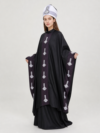 Ghost BC Cosplay Cloak with Hood and Belt