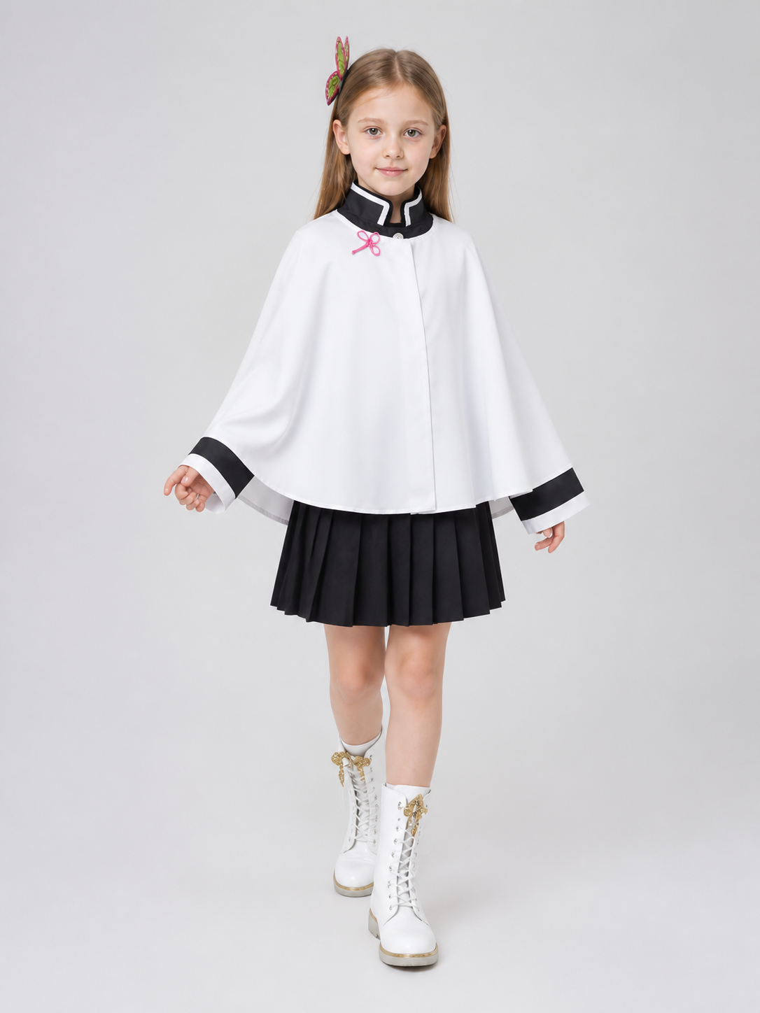 Shinobu Kocho Butterfly Cosplay Cape, Anime, with Headwear Costume Capes detail 2