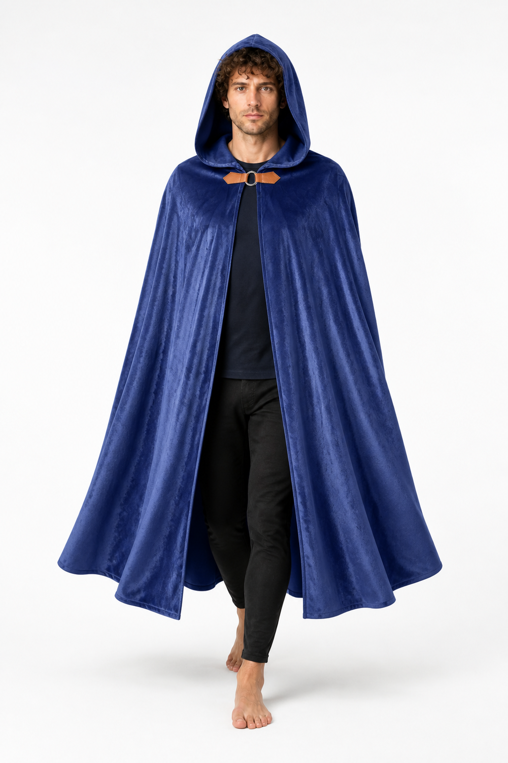 Cloak Cape with Pointed Hood and Wavy Hem Costume Capes detail 2