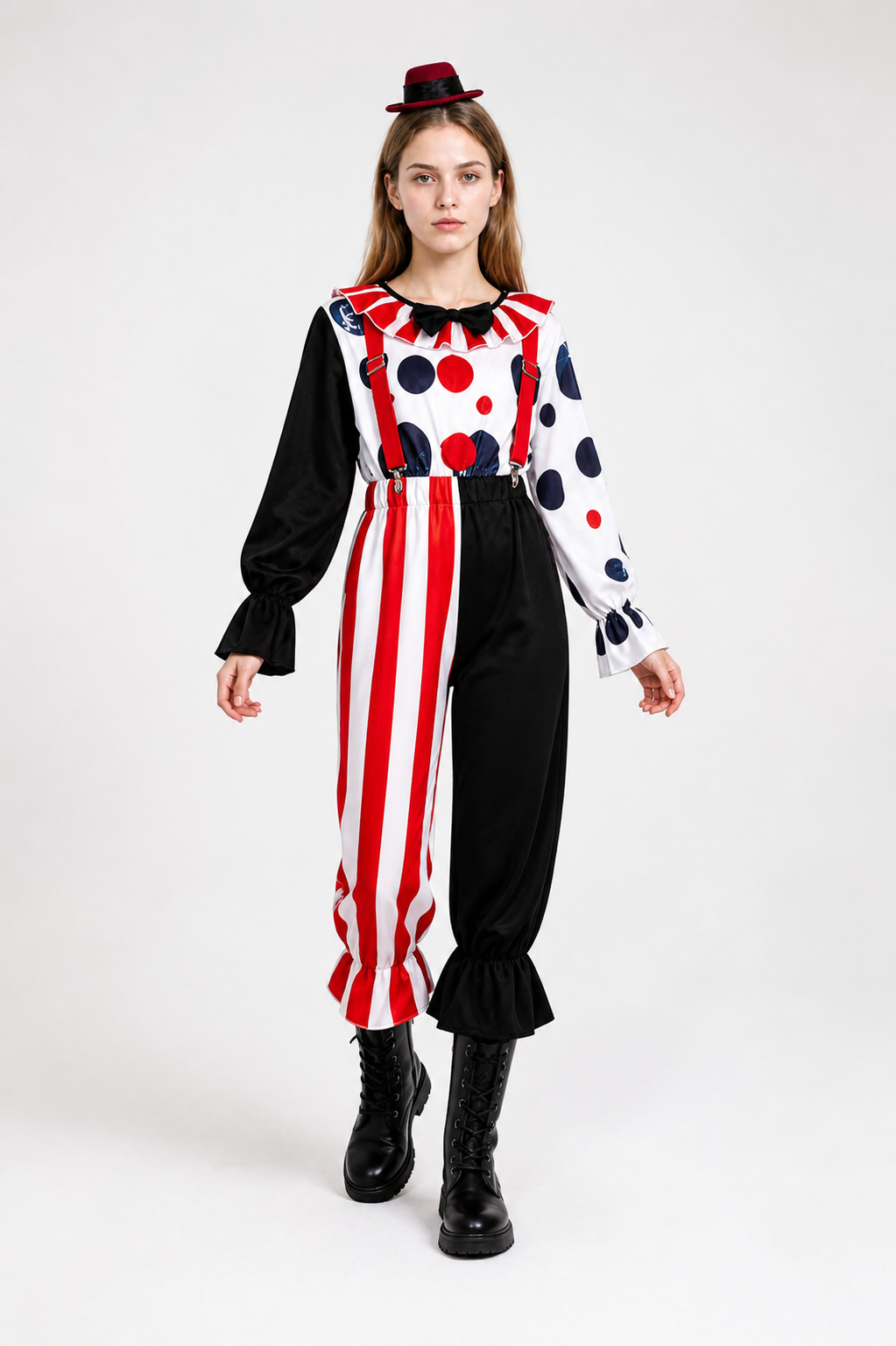 Circus Clown Costume with Hat for Halloween Costume Headwear detail 2