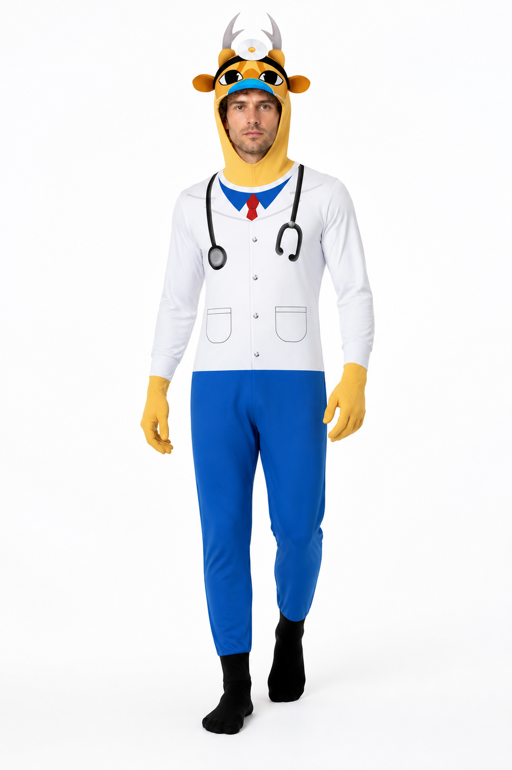 Doctor Deer Carnival Costume with Lab Coat and Stethoscope Costumes detail 2