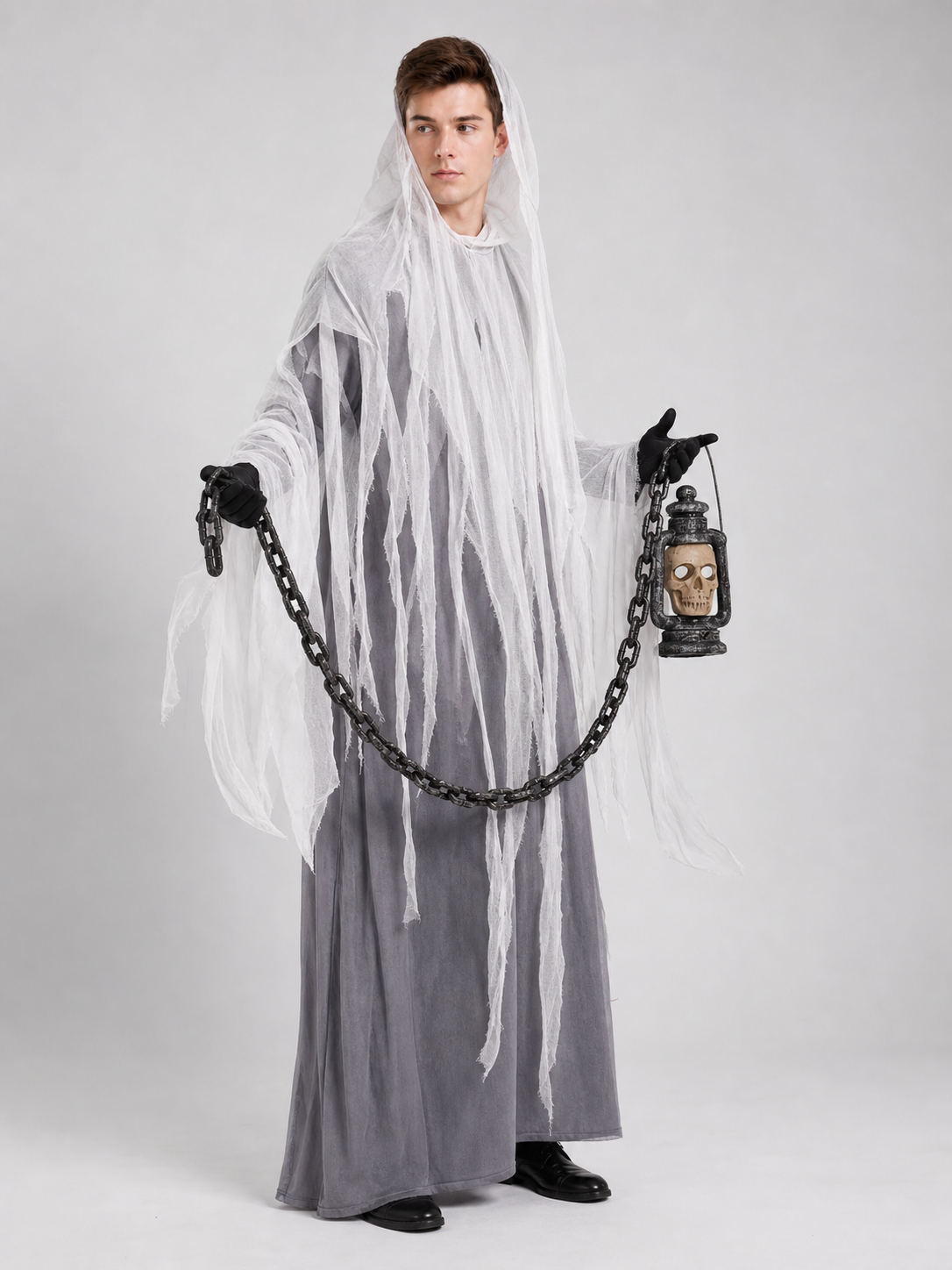 Hooded Ghost Halloween Costume, Cosplay