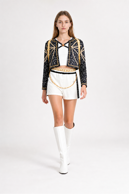 Children’s Sequined Costume: Top, Jacket, and Shorts product detail