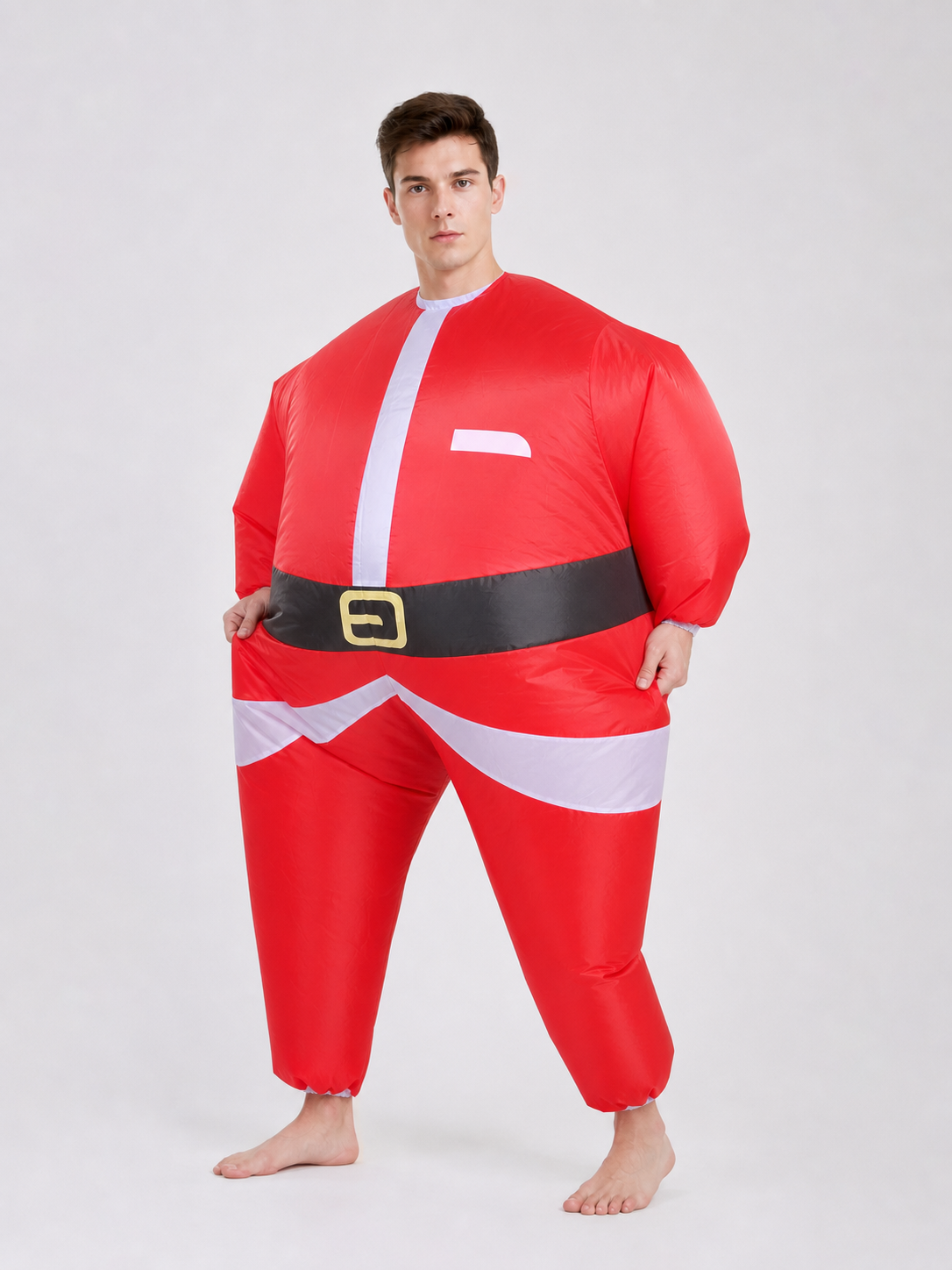 Santa Claus costume with beard and hat for the holidays