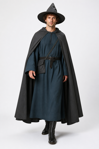 Gandalf Costume with Cloak, Hat, and Belt