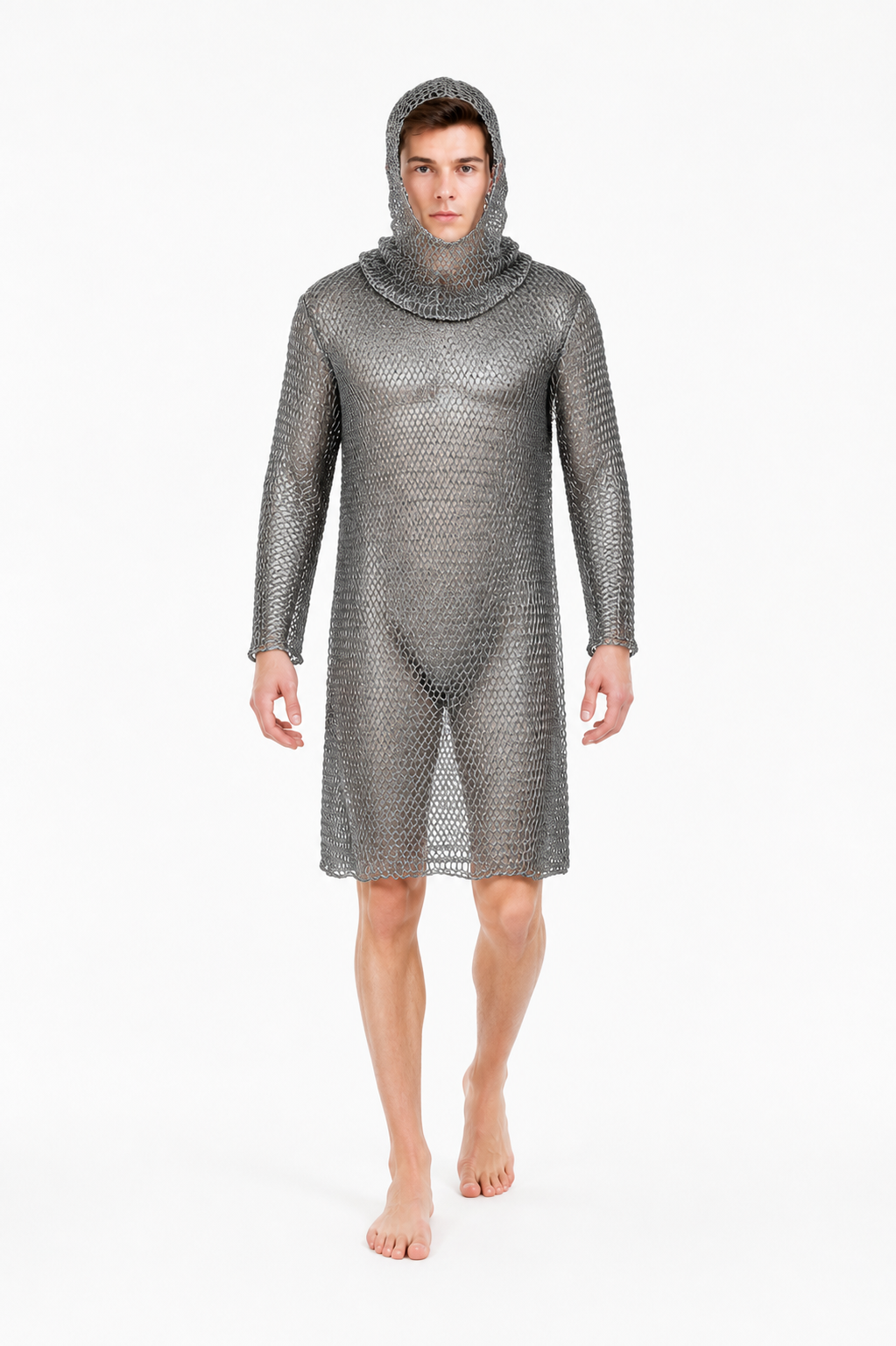 Hooded Long-Sleeve Dress, Above the Knee Costume Dresses detail 3