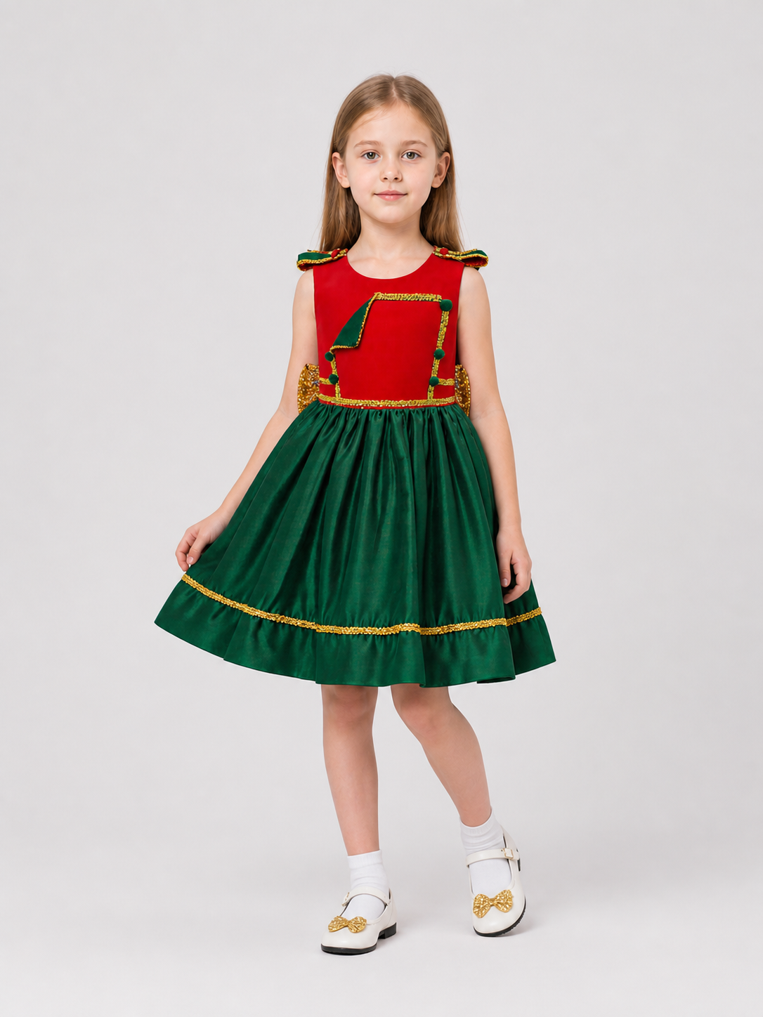 Santa Claus Christmas Dress with Full Skirt Costume Dresses detail 2