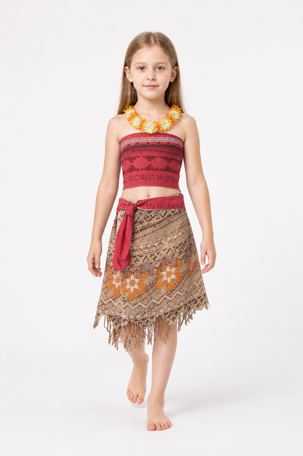 Moana Costume with Fringe Skirt and Necklace Costumes detail 2