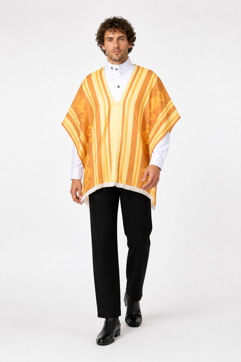 Cosplay Costume with Cape and Geometric Pattern Costume Capes detail 2