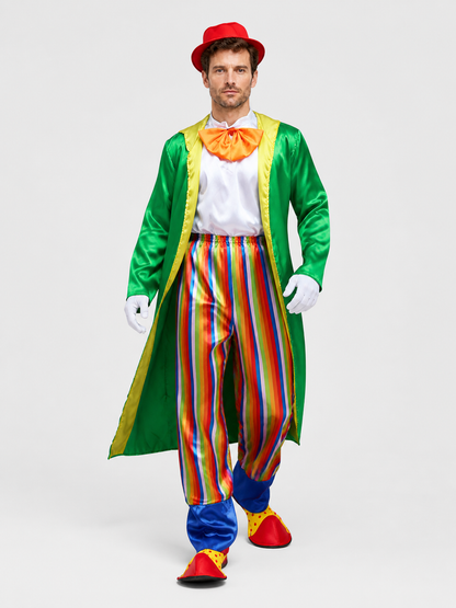 Circus Clown Costume with Cape, Hat, and Bow Tie Costume Capes detail 2