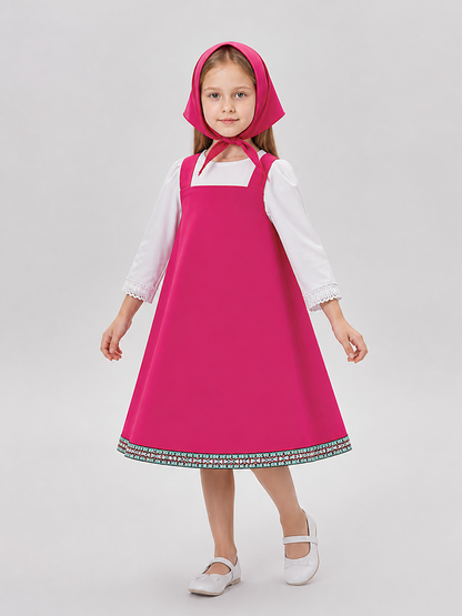Children’s Carnival Costume Dress with Headscarf product detail 2