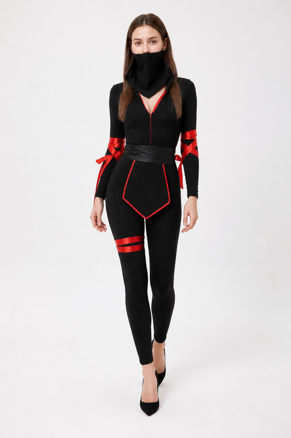 Hooded Ninja Jumpsuit with Face Covering product detail 2