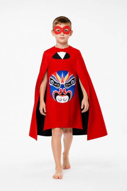 Children’s Halloween Cape with Mask and Opera Design product detail 2