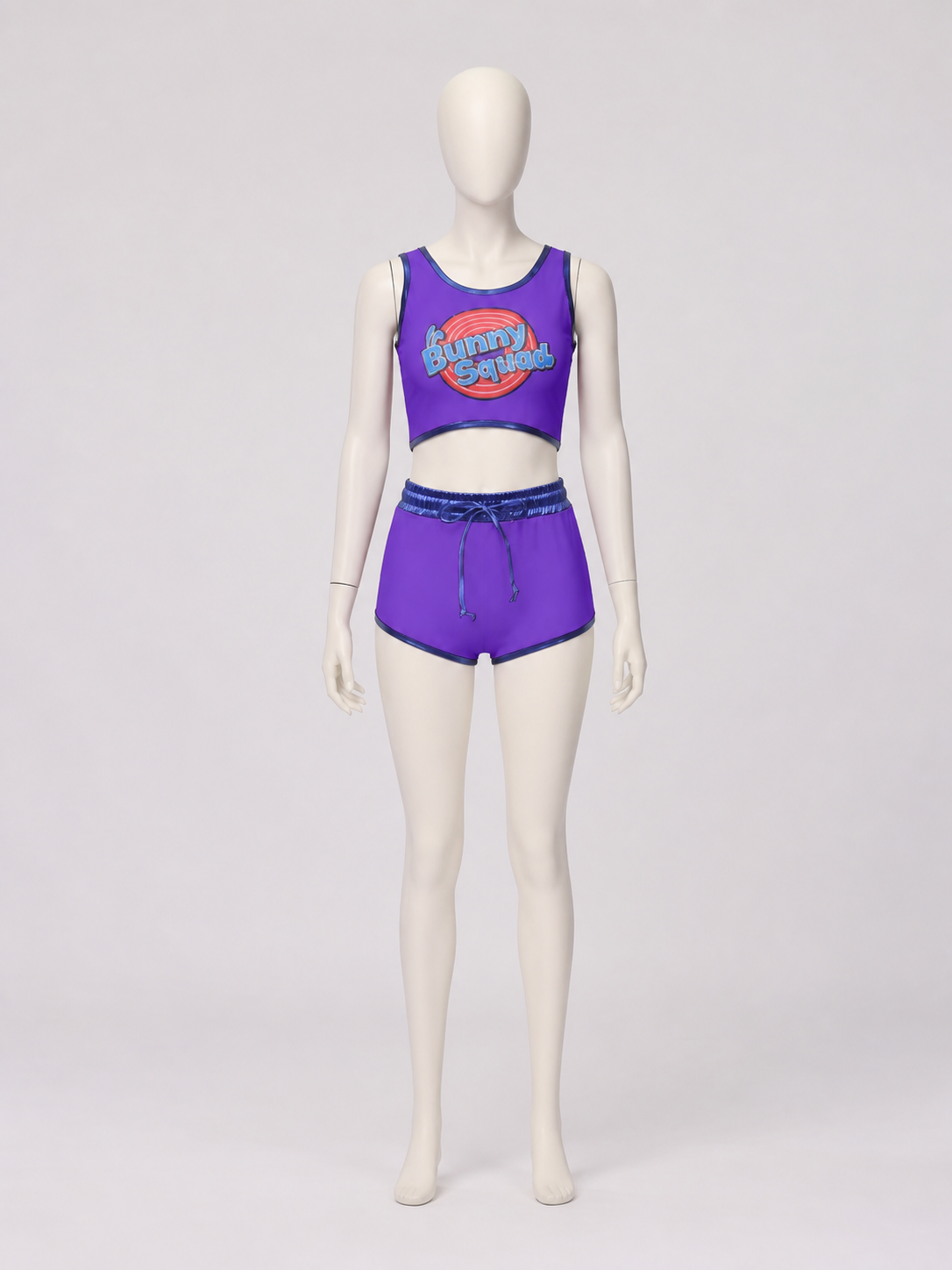 Sports Set: Cropped Top and Shorts, Purple product detail 2