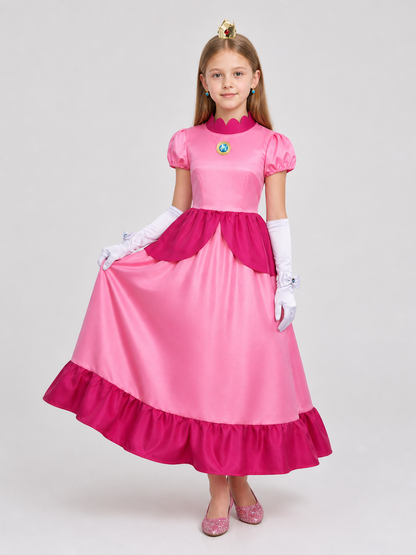 Princess Peach Cosplay Dress, Long, with Accessories Costume Dresses detail 2