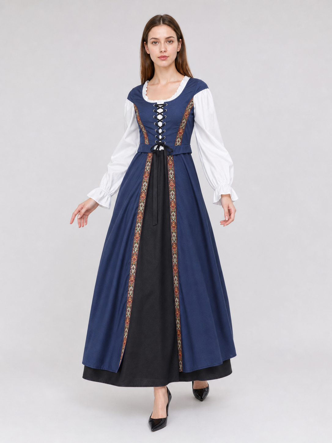 Halloween Witch Costume: Dress with Cape Costume Dresses detail 2