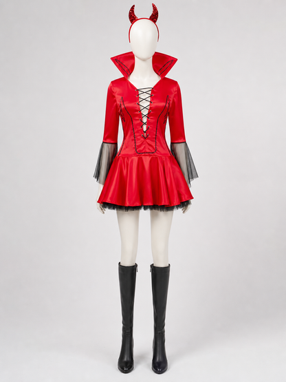 Red and Black Demon Costume for Halloween and Cosplay