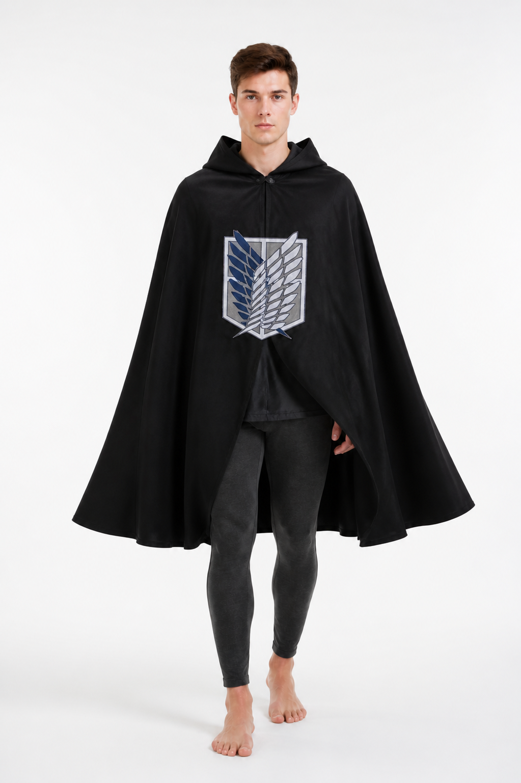 Attack on Titan Cosplay Hooded Cloak with Wing Emblem Costume Capes detail 2