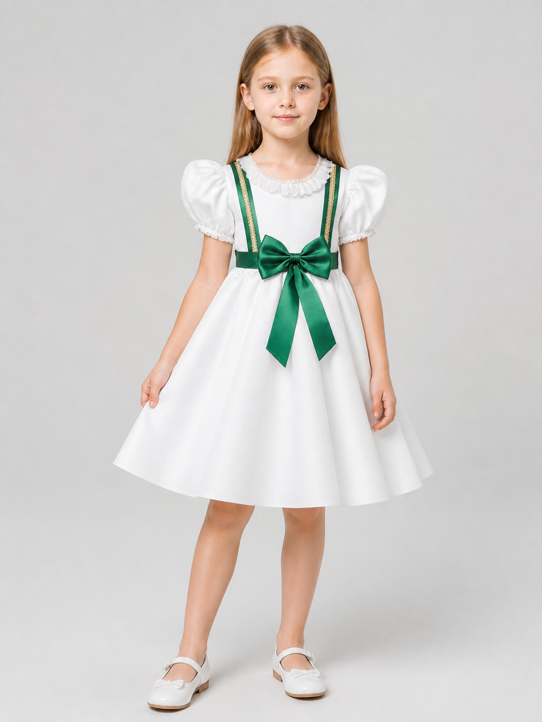 Princess Party Dress with Puff Sleeves