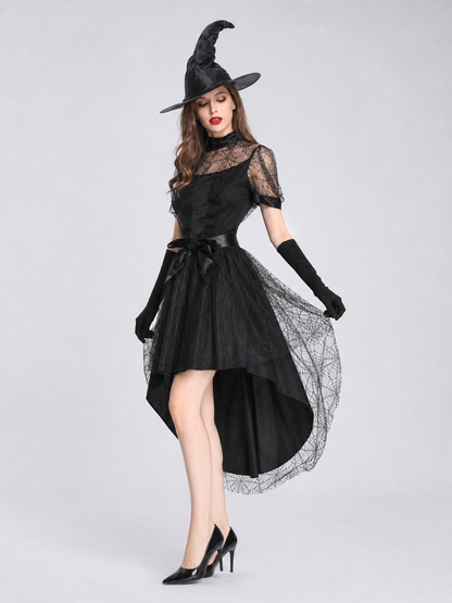 Witch-style carnival costume with accessories