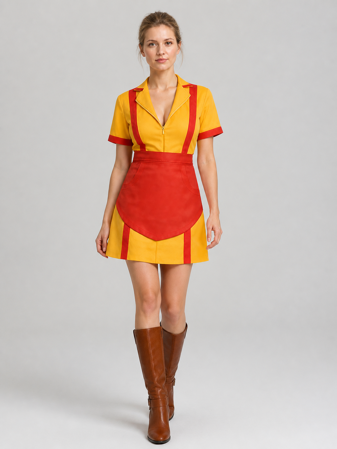 “2 Broke Girls” Cosplay Costume with Dress and Apron product detail