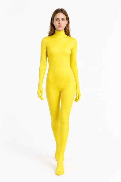 Yellow Zentai Bodysuit with Full Hood product detail 2