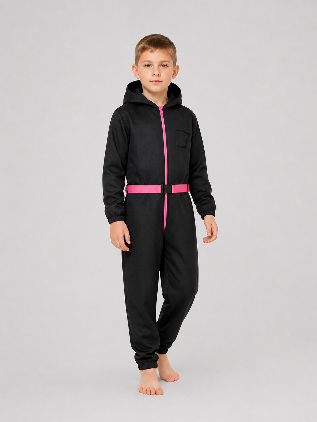 Money Heist Dali Cosplay Costume, Black Jumpsuit Costumes detail 2