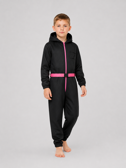 Money Heist Dali Cosplay Costume, Black Jumpsuit Costumes detail 2