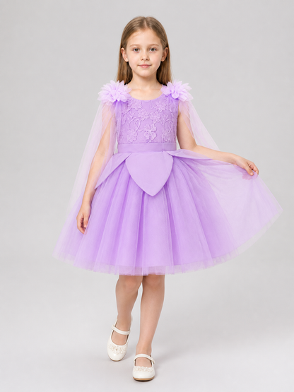 Girls' Princess Dress with Lace and Full Skirt Costume Dresses detail 2